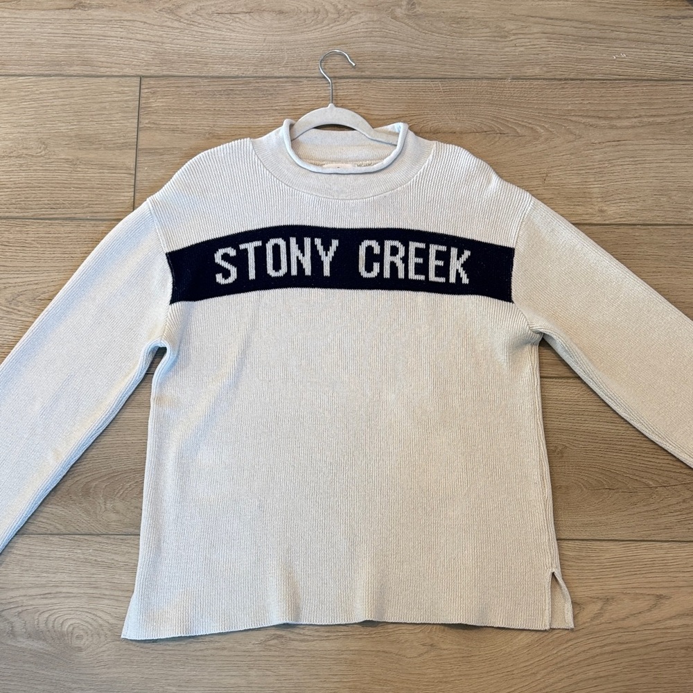 Stony Creek Knit Sweater Men’s XXL Cream Mock Neck Pullover